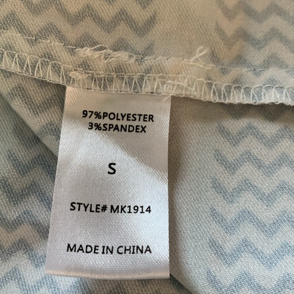 Mazik midi two tier blue & white dress size small - Picture 10 of 11